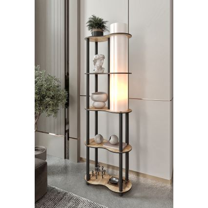 Lampadaire avec étagères NOTO 1xE27/40W/230V beige/noir