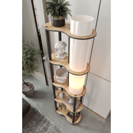 Lampadaire avec étagères NOTO 1xE27/40W/230V beige/noir