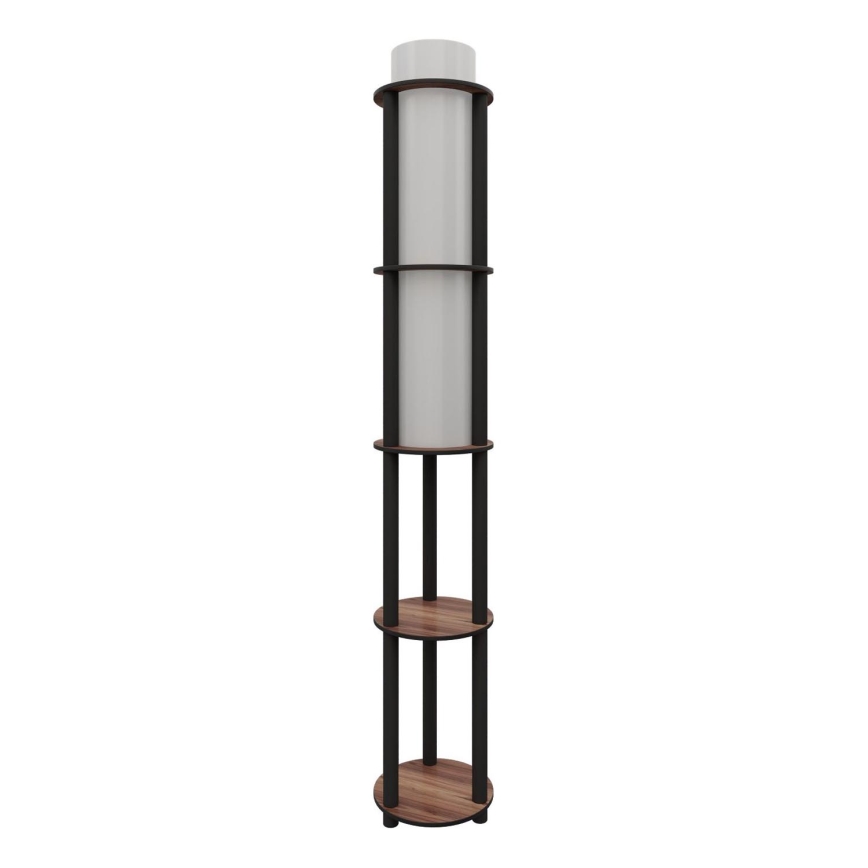 Lampadaire avec étagères NOTO 1xE27/40W/230V marron/noir