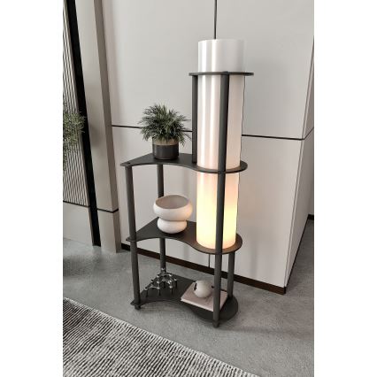 Lampadaire avec étagères NOTO 1xE27/40W/230V noire