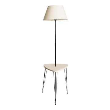 Lampadaire avec table 1xE27/40W/230V noir/crème