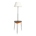 Lampadaire avec table 1xE27/40W/230V noir/marron