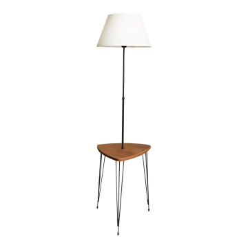 Lampadaire avec table 1xE27/40W/230V noir/marron
