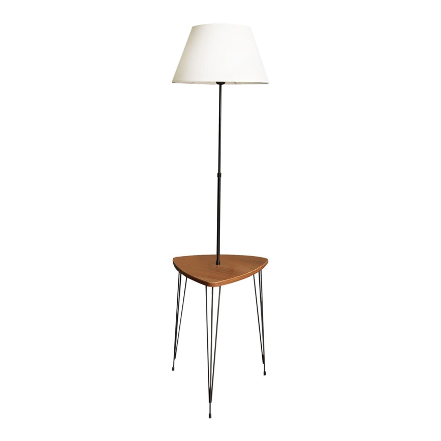 Lampadaire avec table 1xE27/40W/230V noir/marron