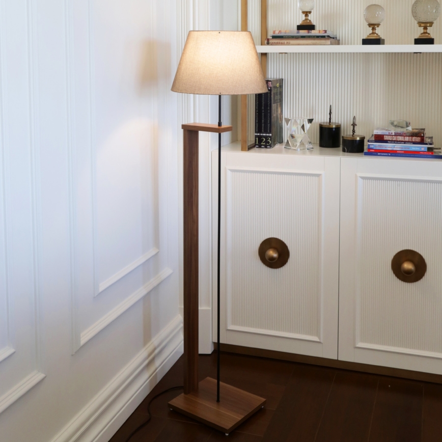 Lampadaire AYD 1xE27/40W/230V beige/marron