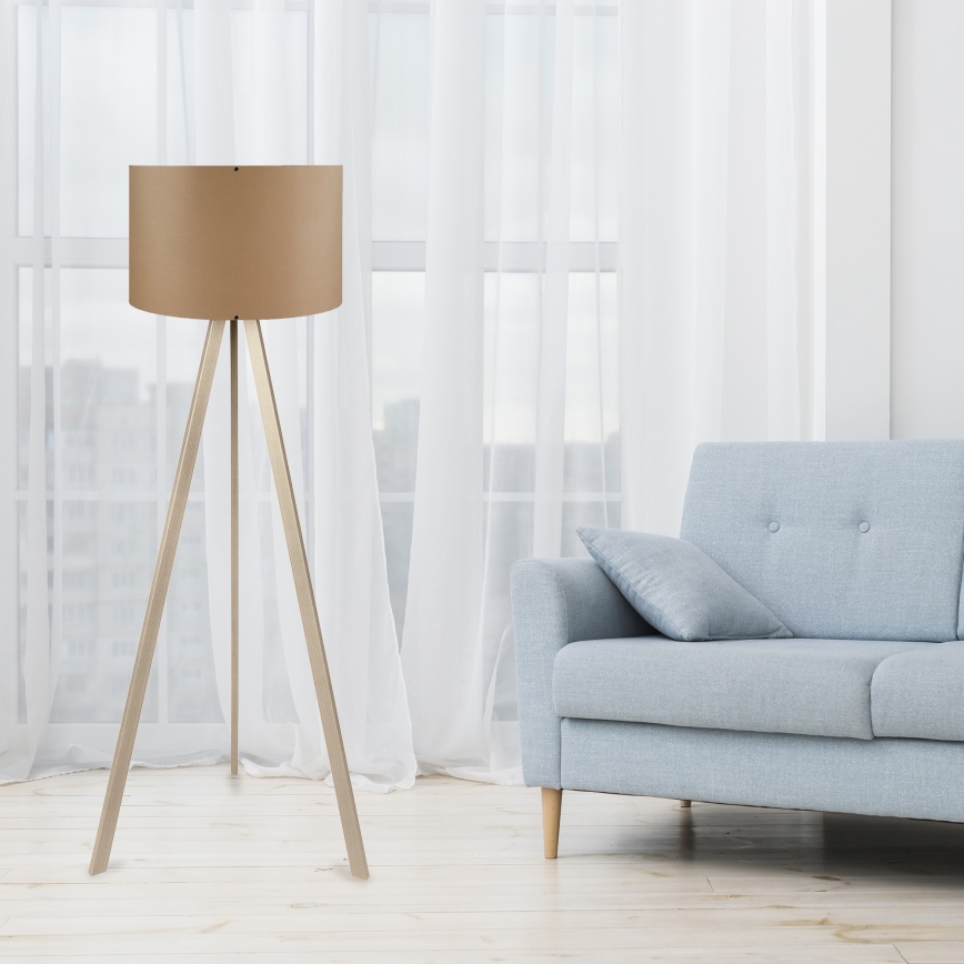 Lampadaire AYD 1xE27/40W/230V marron/beige