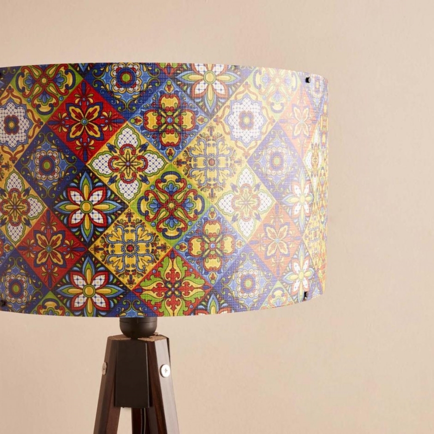 Lampadaire AYD 1xE27/40W/230V marron/multicolore