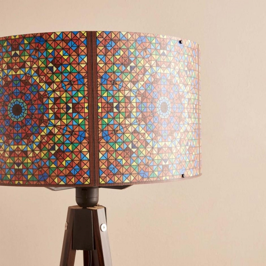 Lampadaire AYD 1xE27/40W/230V marron/multicolore