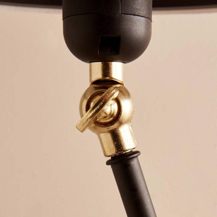 Lampadaire AYD 1xE27/40W/230V noir/beige