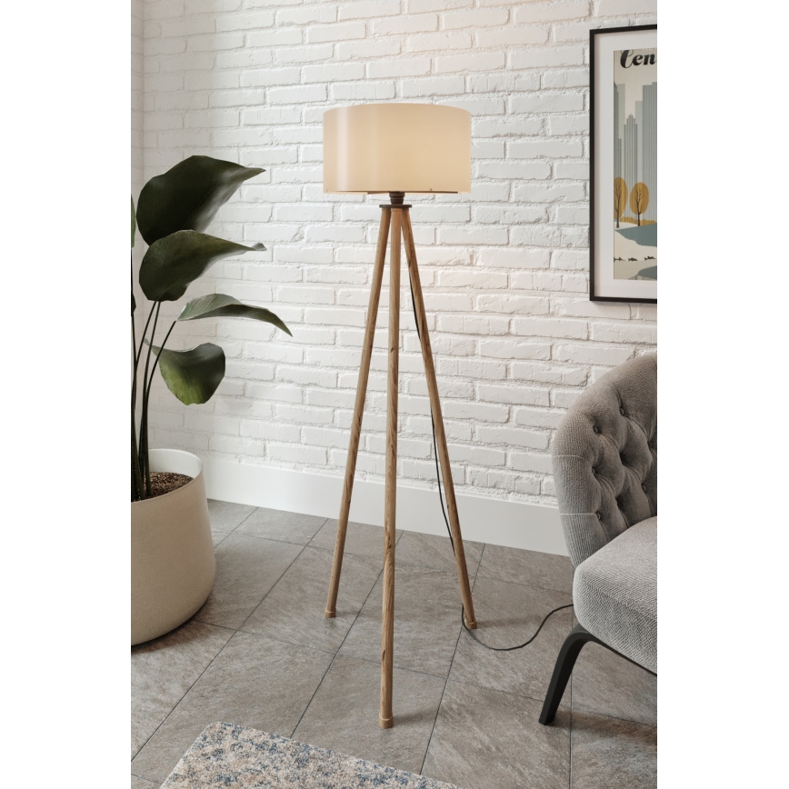 Lampadaire AYD 1xE27/40W/230V noir/marron