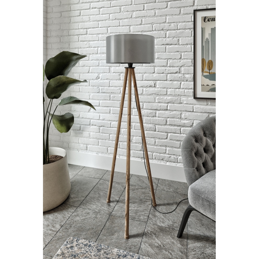 Lampadaire AYD 1xE27/40W/230V noir/marron