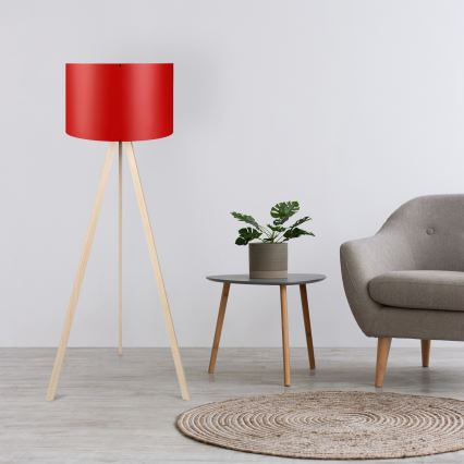 Lampadaire AYD 1xE27/40W/230V rouge/beige