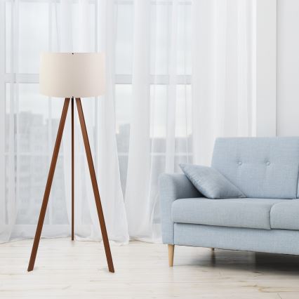 Lampadaire AYD 1xE27/60W/230V beige/marron