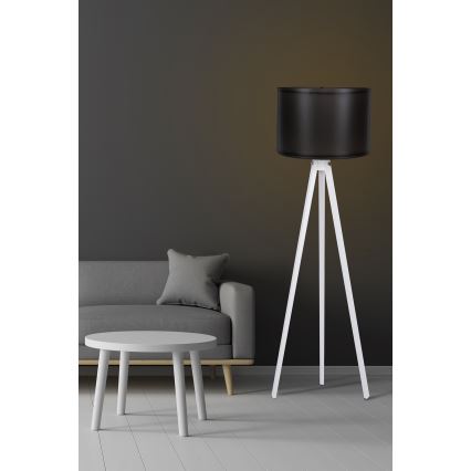 Lampadaire AYD 1xE27/60W/230V noir/blanc