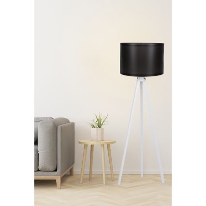 Lampadaire AYD 1xE27/60W/230V noir/blanc