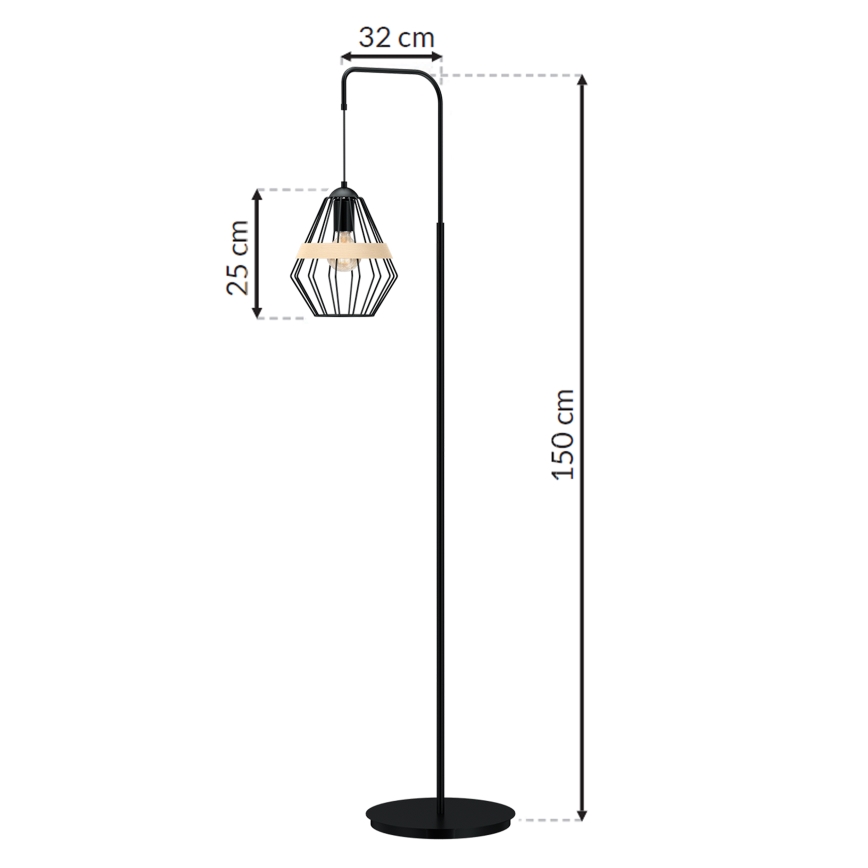 Lampadaire CLIF 1xE27/60W/230V