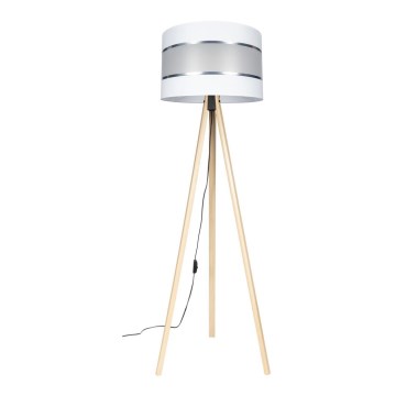 Lampadaire CORAL 1xE27/60W/230V beige/blanc/chrome mat