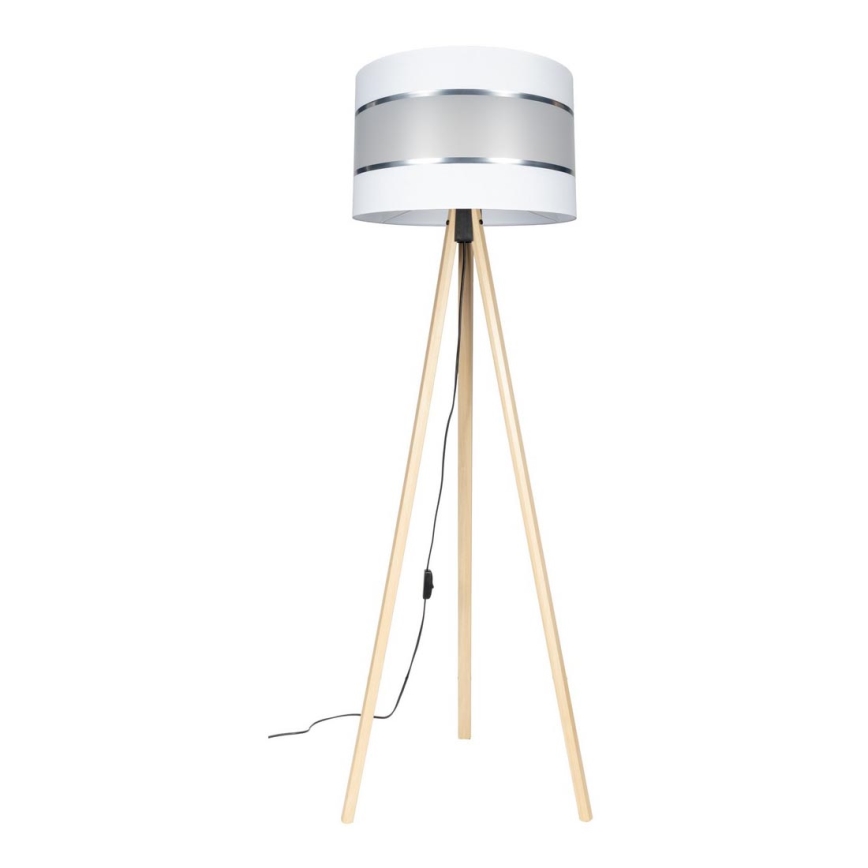 Lampadaire CORAL 1xE27/60W/230V beige/blanc/chrome mat