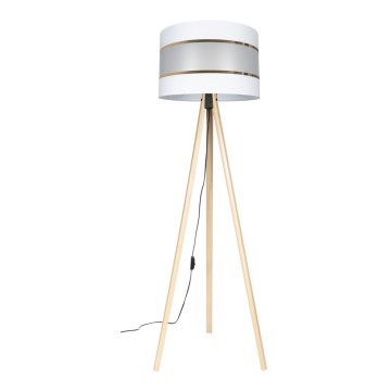 Lampadaire CORAL 1xE27/60W/230V beige/blanc/doré