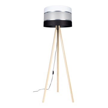 Lampadaire CORAL 1xE27/60W/230V beige/noir/blanc/chrome mat