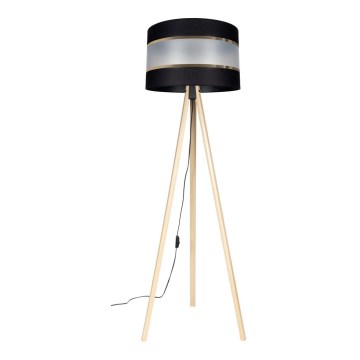 Lampadaire CORAL 1xE27/60W/230V beige/noir/doré