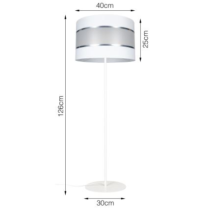 Lampadaire CORAL 1xE27/60W/230V blanc