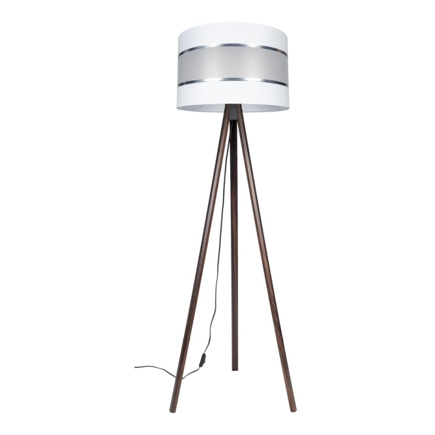 Lampadaire CORAL 1xE27/60W/230V marron/blanc/chrome mat