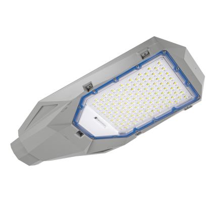 Lampadaire de rue LED dimmable avec capteur crépusculaire et panneau solaire LED/200W/20000 mAh 6500K IP65 gris
