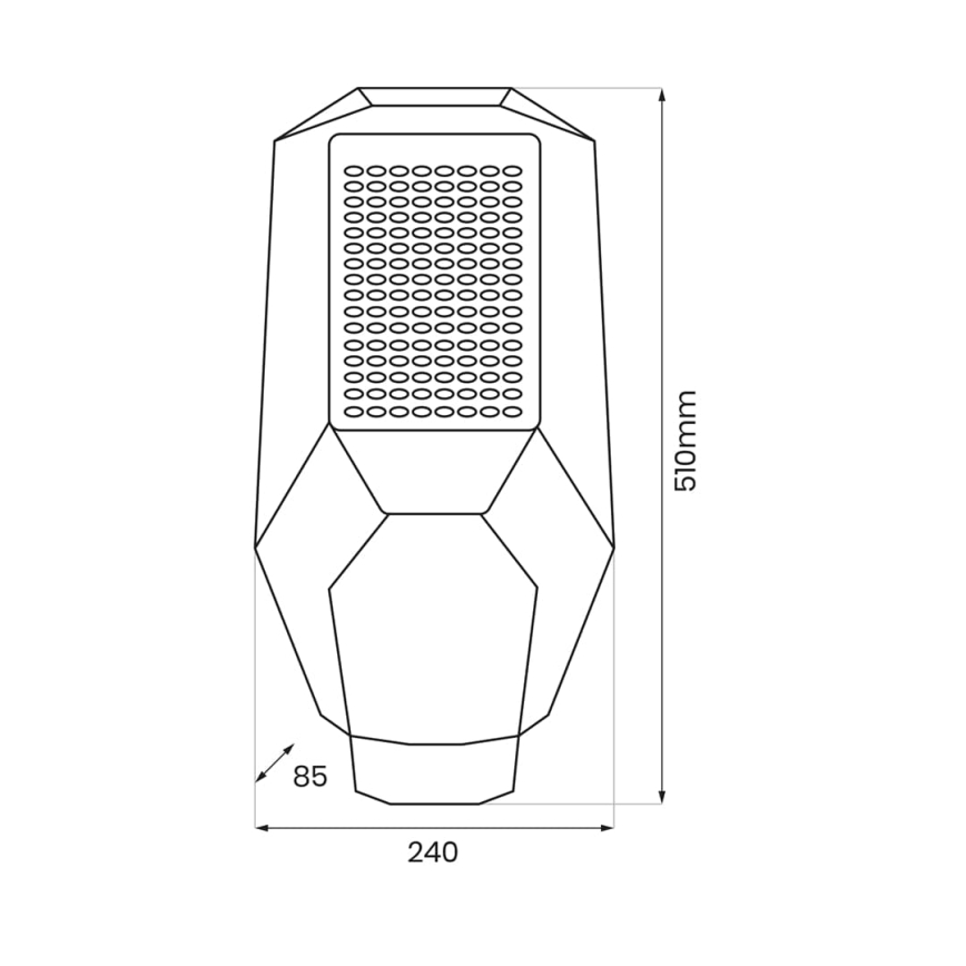 Lampadaire de rue LED dimmable avec capteur crépusculaire et panneau solaire LED/200W/20000 mAh 6500K IP65 gris