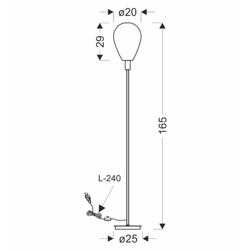 Lampadaire DENSO 1xG9/5W/230V cuivré/noir