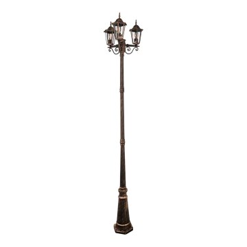 Lampadaire d'extérieur LIGURIA 3xE27/60W/230V IP43 2,5m patiné