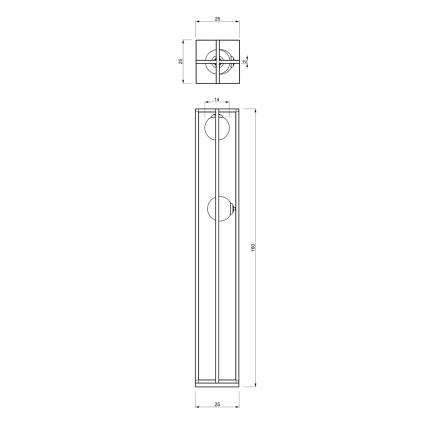 Lampadaire DIEGO 2xE14/40W/230V noir