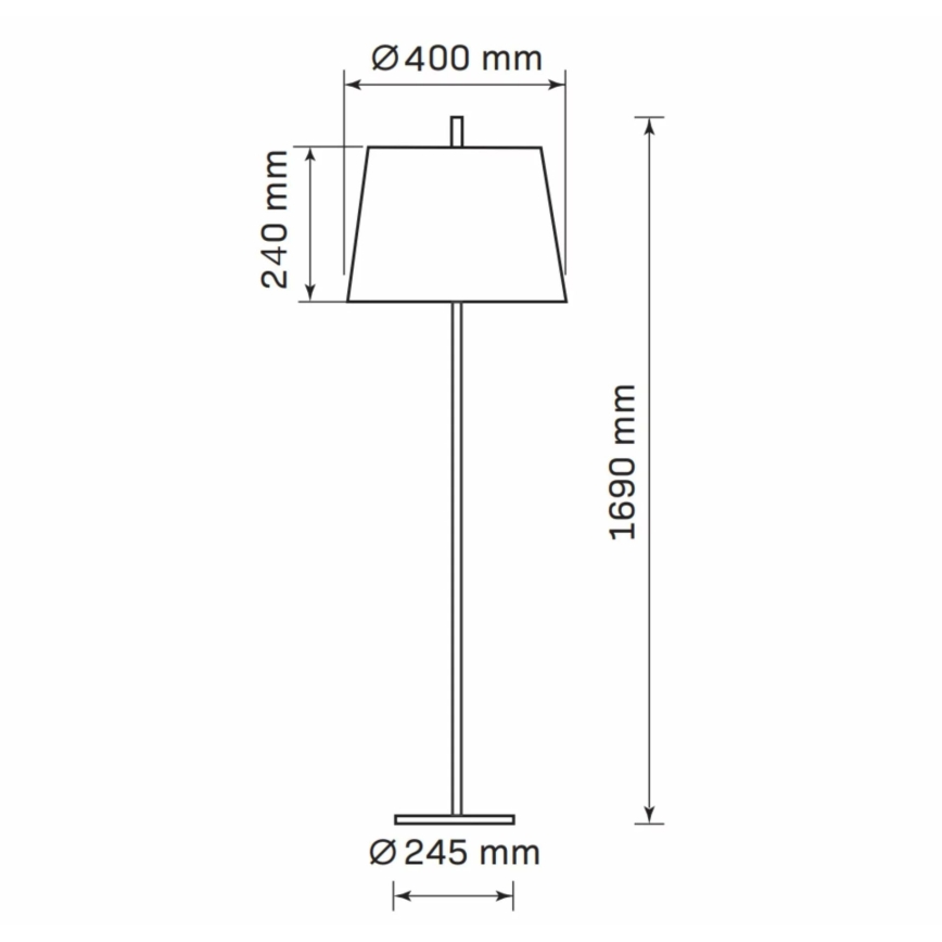Lampadaire ELENA 1xE27/20W/230V blanc