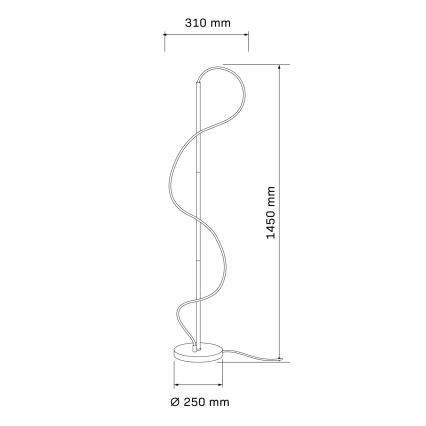 Lampadaire EMMA LED/36W/230V noir