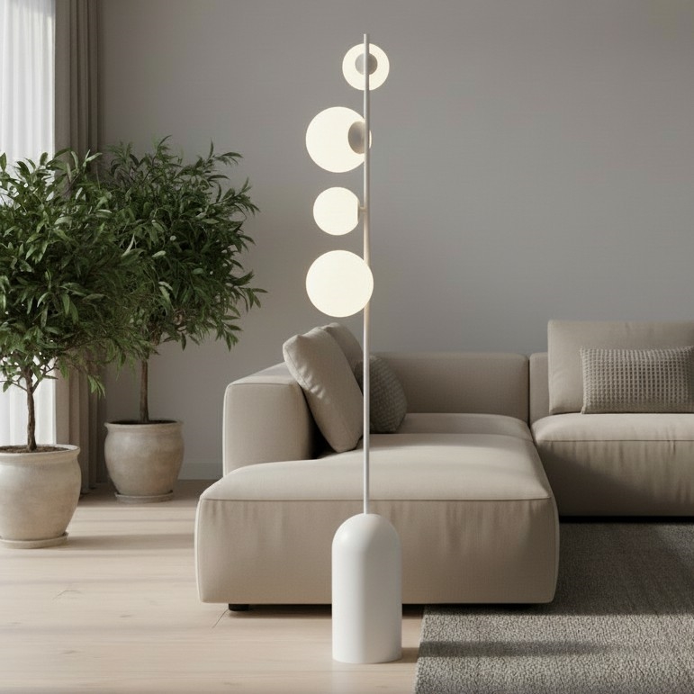 Lampadaire ETNO 4xG9/8W/230V blanc