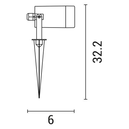 Lampadaire extérieur 1xGU10/5W/230V IP65 blanc