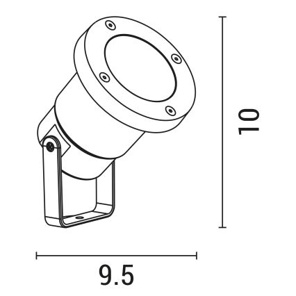 Lampadaire extérieur 1xGU10/5W/230V IP65 blanc