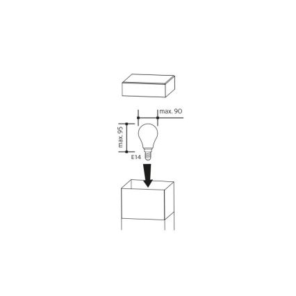 Lampadaire extérieur avec détecteur et prise GARD 1xE14/60W/230V IP44