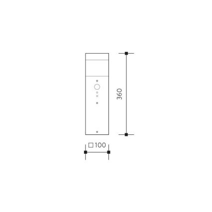 Lampadaire extérieur GARD 1xE14/60W/230V IP44