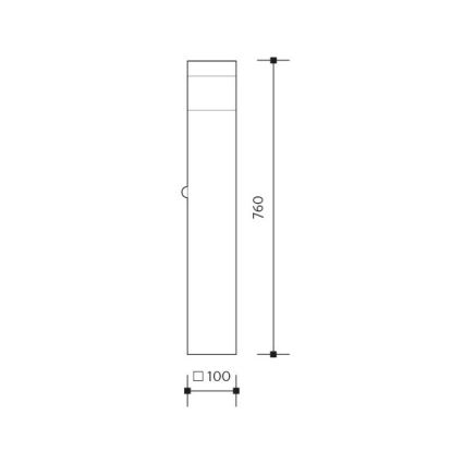 Lampadaire extérieur GARD 1xE14/60W/230V IP44