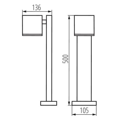 Lampadaire extérieur GORI 1xGU10/35W/230V IP44