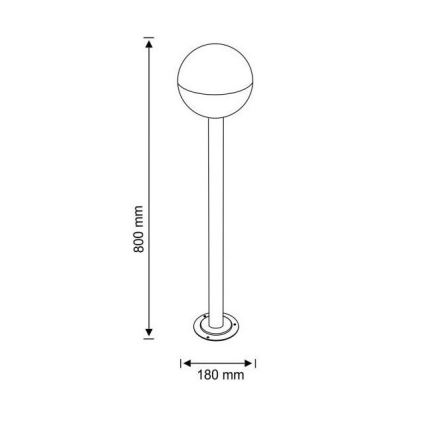 Lampadaire extérieur ULSA 1xE27/12W/230V IP44 80 cm
