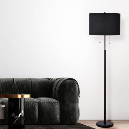 Lampadaire FOGO 2xE27/15W/230V noir