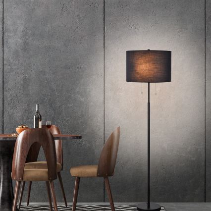 Lampadaire FOGO 2xE27/15W/230V noir