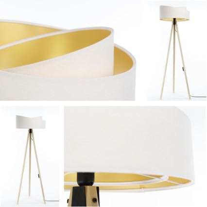 Lampadaire GALAXY 1xE27/60W/230V blanc/beige