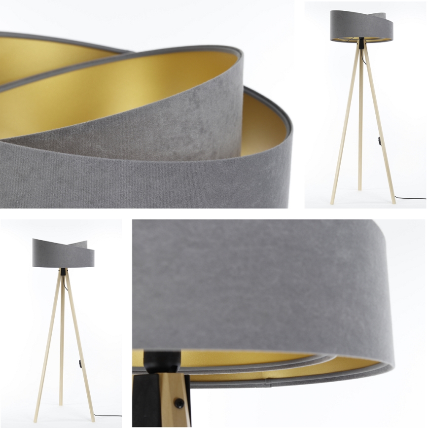 Lampadaire GALAXY 1xE27/60W/230V gris/beige