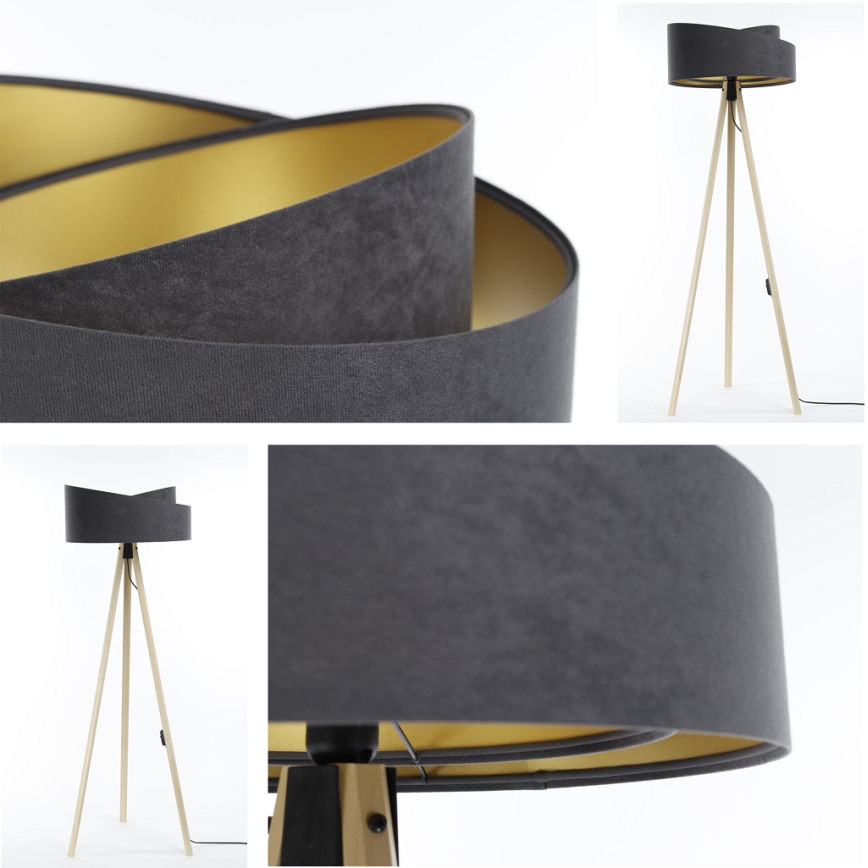 Lampadaire GALAXY 1xE27/60W/230V gris/beige