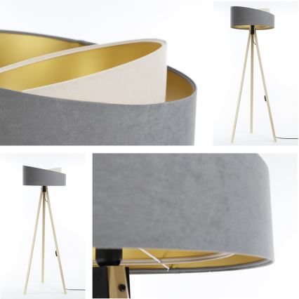 Lampadaire GALAXY 1xE27/60W/230V gris/beige