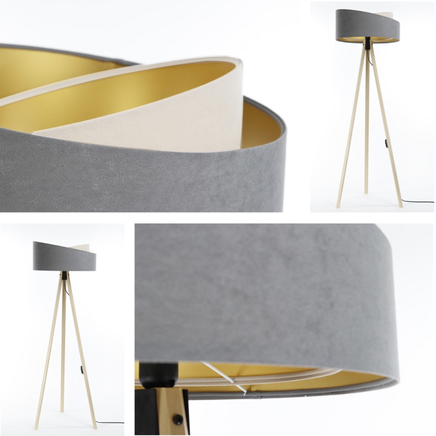 Lampadaire GALAXY 1xE27/60W/230V gris/beige