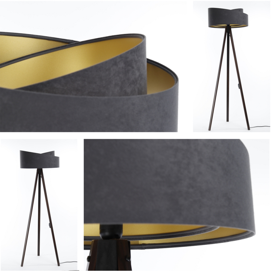 Lampadaire GALAXY 1xE27/60W/230V gris/wenge